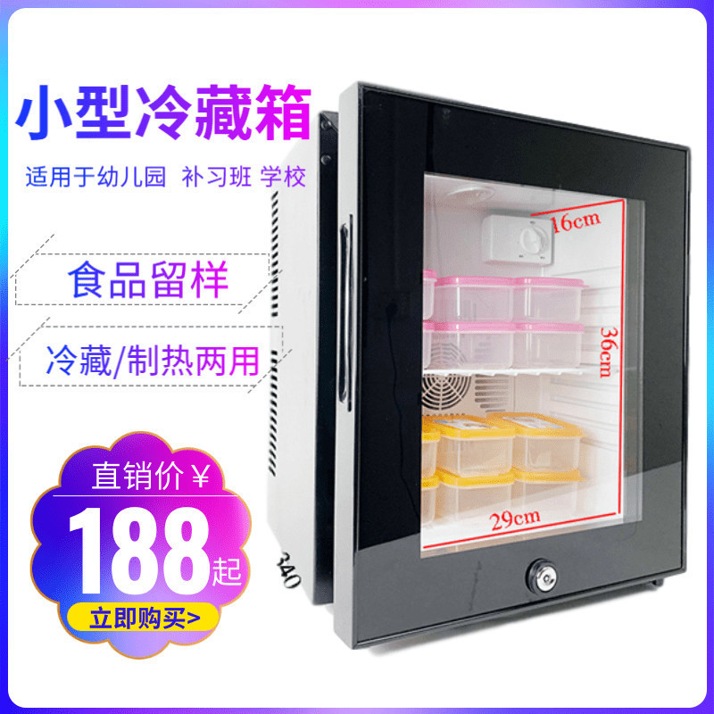 学校幼儿园食品留样柜保鲜冷藏箱酒店客房饮料食品冷藏留样小冰箱