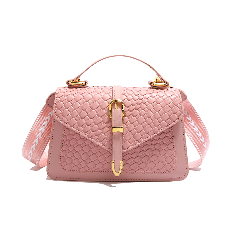 Moda y tendencia costura contraste color mujer 2025 nuevo bolso diagonal de un solo hombro retro tejido pequeño bolso cuadrado textura bolso