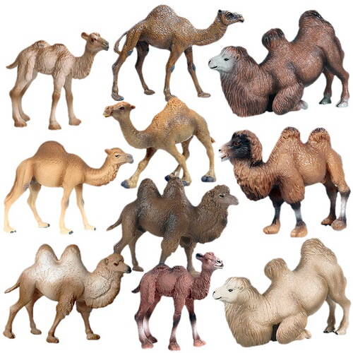 Children's scientific and educational toys simulated wild animal model camel desert boat Bactrian camel desert landscape scene
