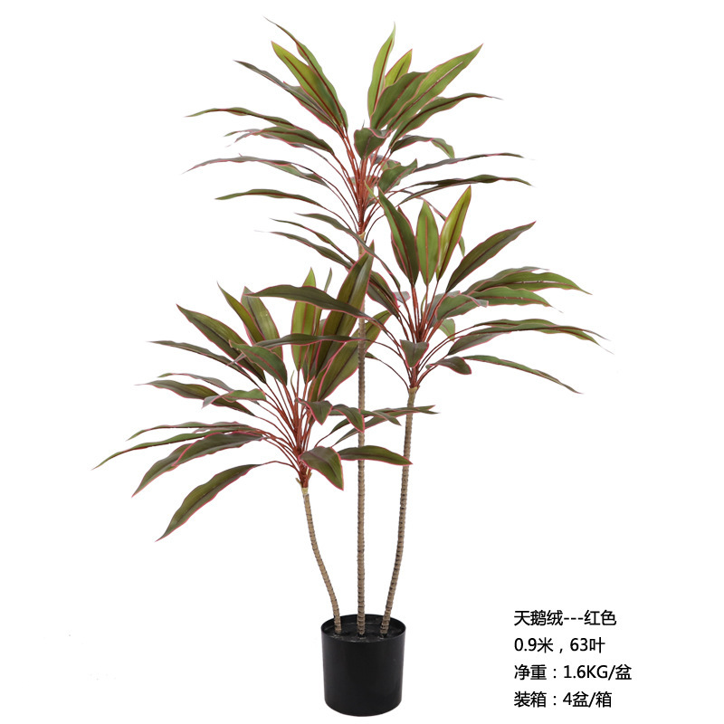 緑植ビロードの軽豪華な高級植物の置物をシミュレーションします。|undefined