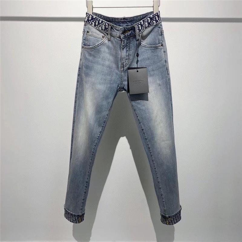 Summer new casual slim fit stretch jeans...