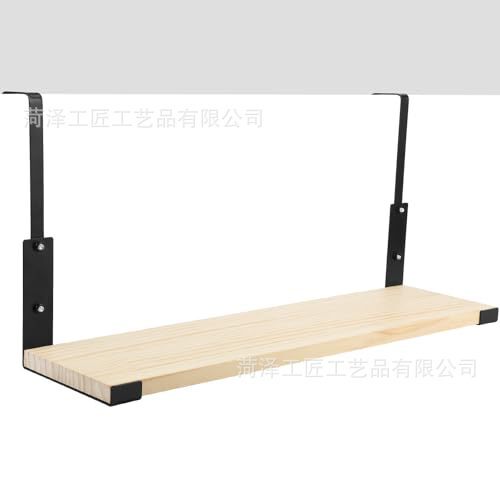 Office Document Rack Wall-Mounted Solid Wood Partition Shelf Bookshelf Suspended Shelf Fixed Support Frame