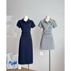 2025新型刺繍半袖tシャツワンピース女性の夏の気質がきれいで独特な腰を収めて痩せているお尻のスカート