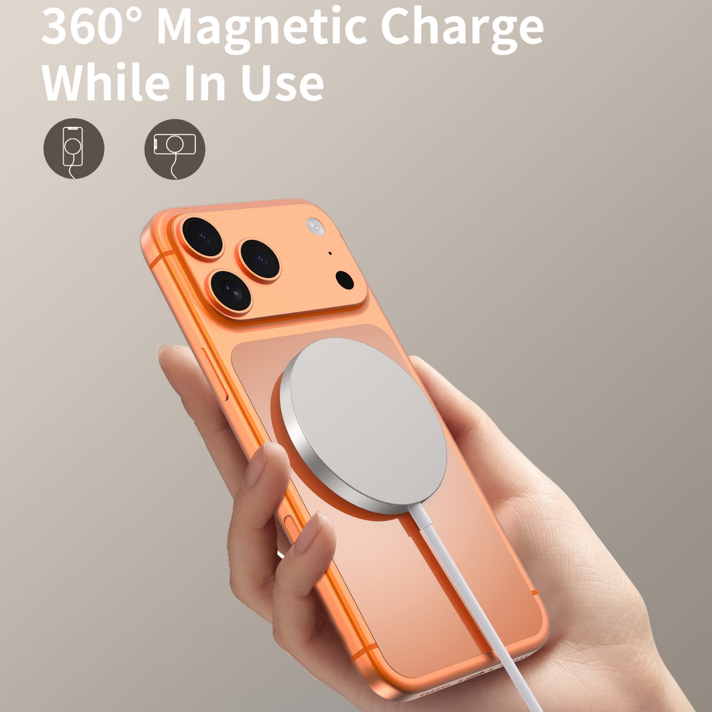 El nuevo cargador inalámbrico magsafe de 15W carga inalámbrica magnética es adecuado para la carga inalámbrica de la serie 16 de Apple image 2