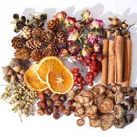 天然干果材料叶子标本相框手工diy干花组合材料包圣诞节装饰果子