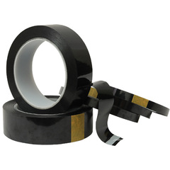 黑色遮光膠帶LED屏幕絕緣啞黑遮光pet膠帶單面高溫阻燃遮光膠帶