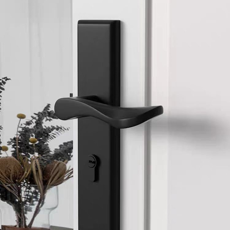 穴の変更なしのドアロック、家庭用ユニバーサル寝室サイレント木製ドアロック、ドアハンドル、エンジニアリングハンドル、調整可能、卸売|undefined