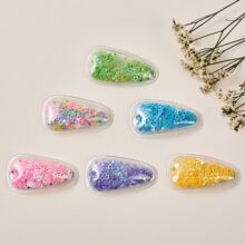 抖音爆款流沙BB夹PVC亮片儿童发夹发套DIY发饰头饰服装辅料