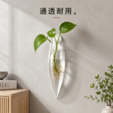 创意玻璃水培冰锥壁挂墙上绿萝diy玻璃瓶器皿挂瓶植物办公室摆件