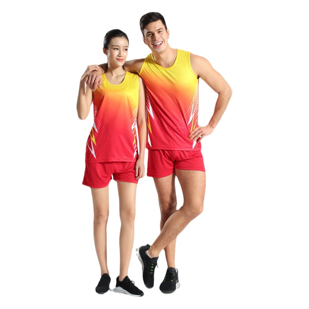 Новый костюм для легкой атлетики Мужской костюм для учащихся начальной и средней школы Одежда для легкой атлетики Детская одежда для фитнеса с принтом Спортивная одежда для легкой атлетики Групповая покупка