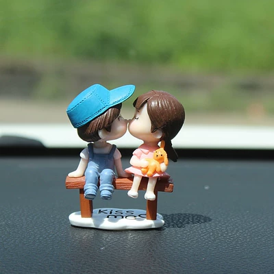 Car ornaments the Dashboard, Cute Tree Branch - blue-powder-couple-sunscreen-base