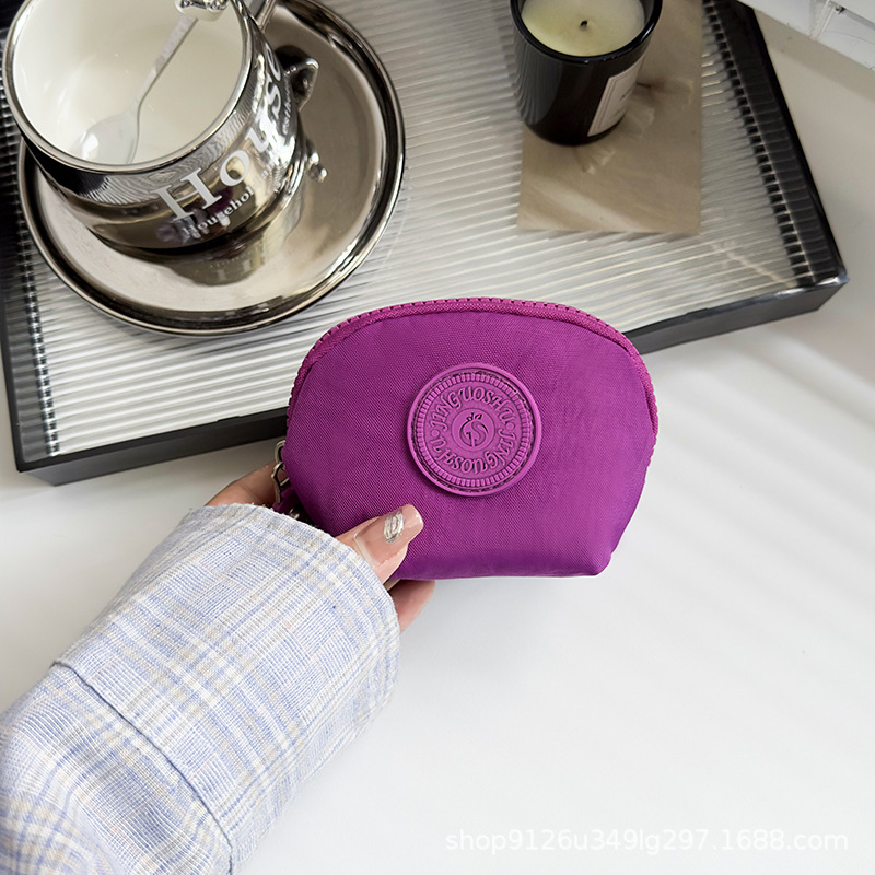 Monedero Mini de Mano para Mujer de Nylon con Cremallera para Uso Diario
