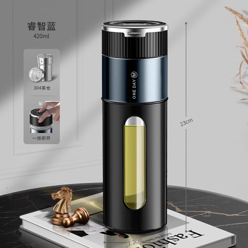 Onedayプラスチックガラスカップ車載ハイエンドビジネスギフト茶カップにお茶を持っています。|undefined