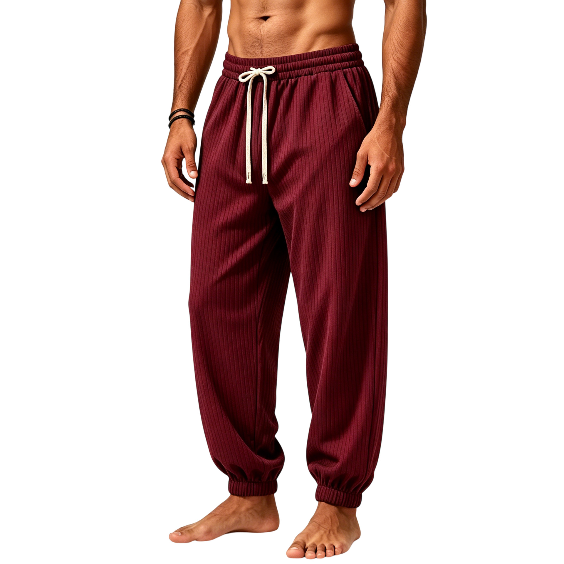 Men's Jogger Sweatpants Loose Fit Drawstring Athletic Trousers_voghion.com