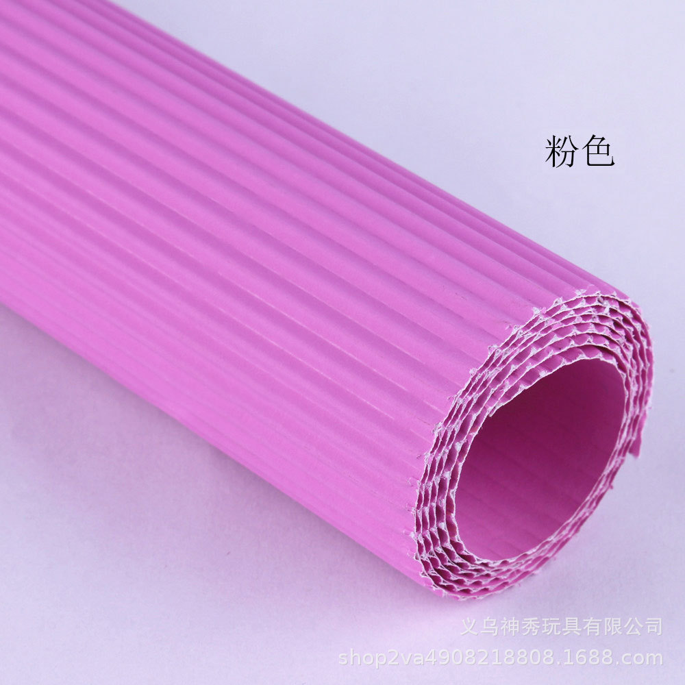 Onda de papel corrugado papel crepe engrosada cartón material hecho a mano DIY color origami