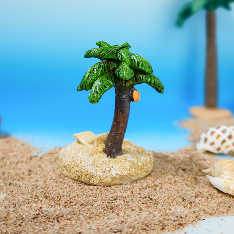 Playa de coco árbol suministro directo de la fábrica Mediterráneo viento micro paisaje suculento flor olla acuario pecera paisaje Decoración