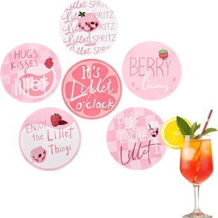Cross-Border Wooden Coasters Colorful Printing Home Kitchen Round Placemats High Temperature Resistant Table Mats Insulation Mats Can Be Printed with Logo