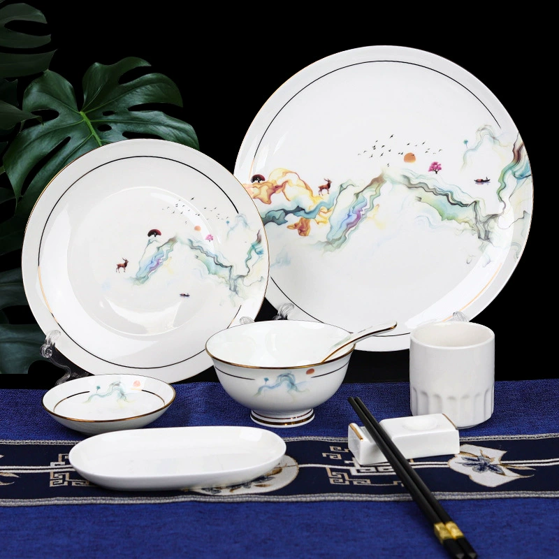 Sansui, керамическая посуда для гостиницы, набор