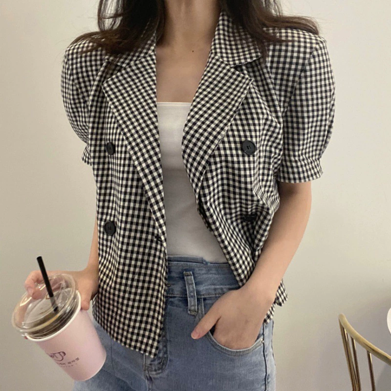 Summer short retro thin jacket, cardigan, Korean style
