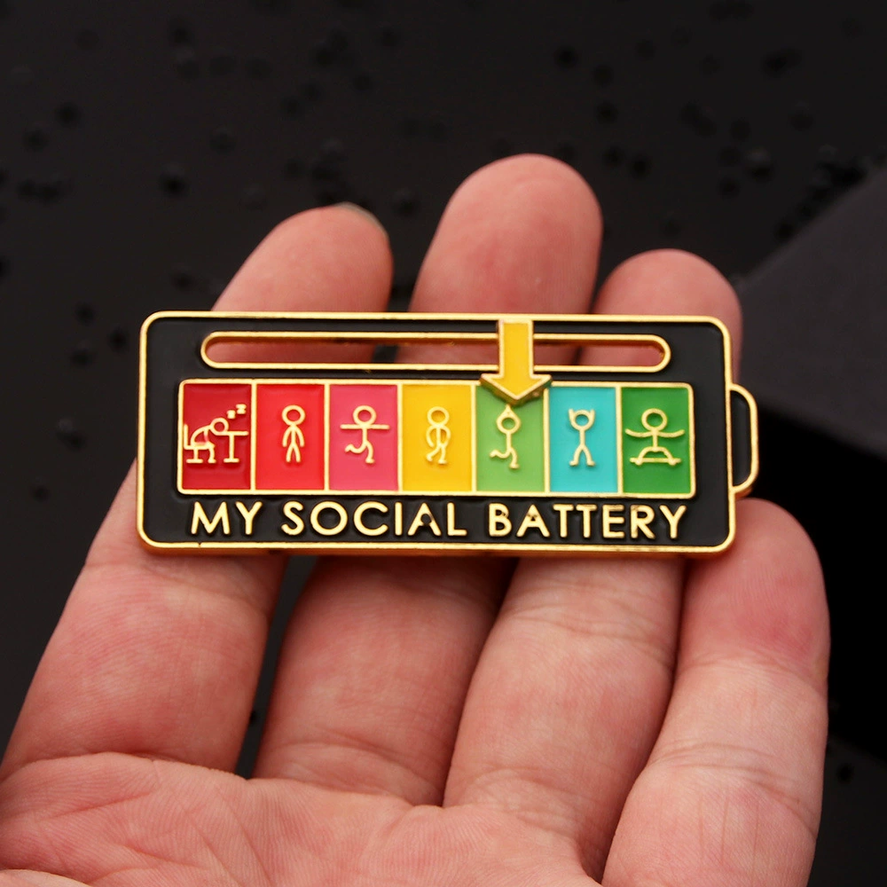 Rainbow emotional adjustable keychain, badge, brooch
