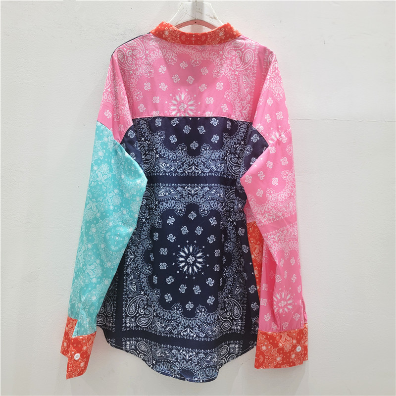 Impresión francesa retro temperamento casual camisa de manga larga mujer 2026 nuevo diseño de nicho chaqueta suelta