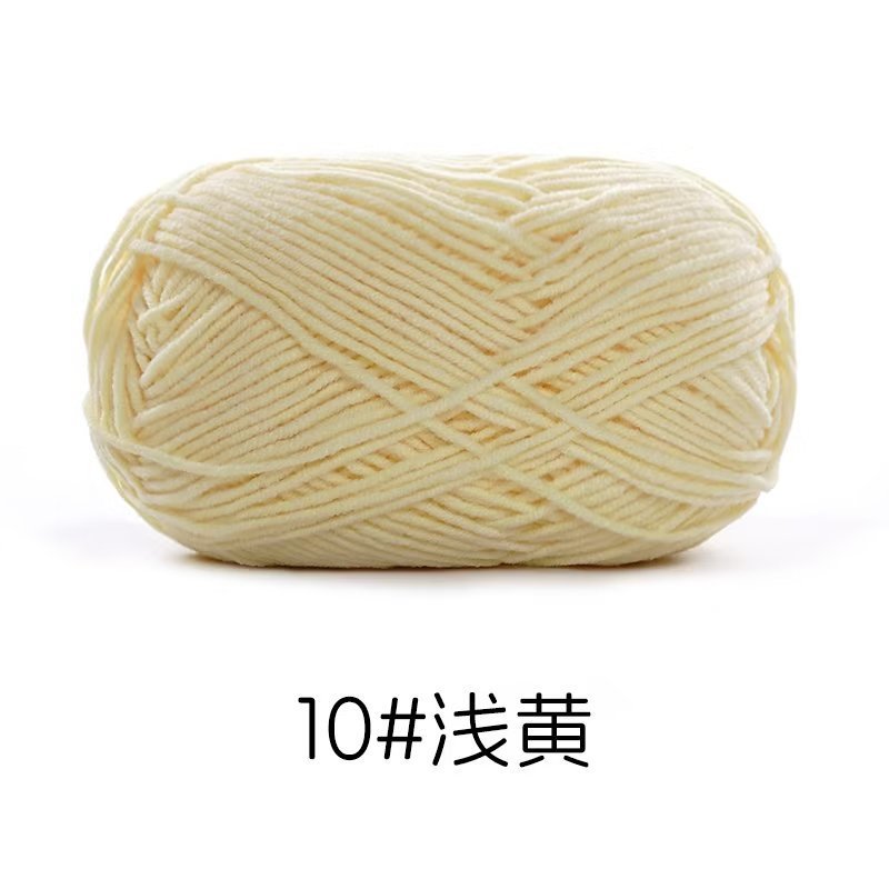 4-strand peinado hilo de algodón su hemeng pequeño 40g tejido a mano muñeca hilo diy muñeca material paquete leche algodón