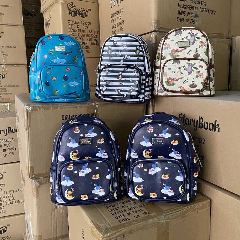 Foreign trade tail cute cartoon men's and women's printed waterproof backpack cooperation fresh casual portable mini schoolbag