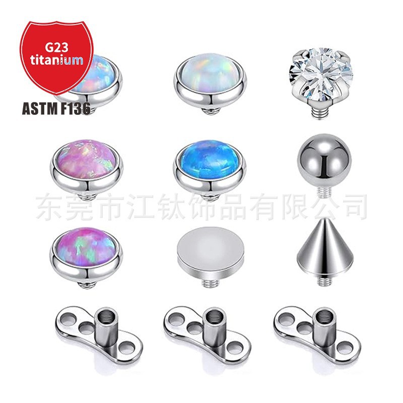Pointed titanium steel lip stud product view