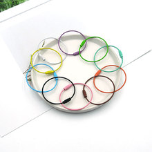 彩色烤漆钢丝圈diy配件多功能钢丝挂件钥匙圈彩色钥匙环糖果色