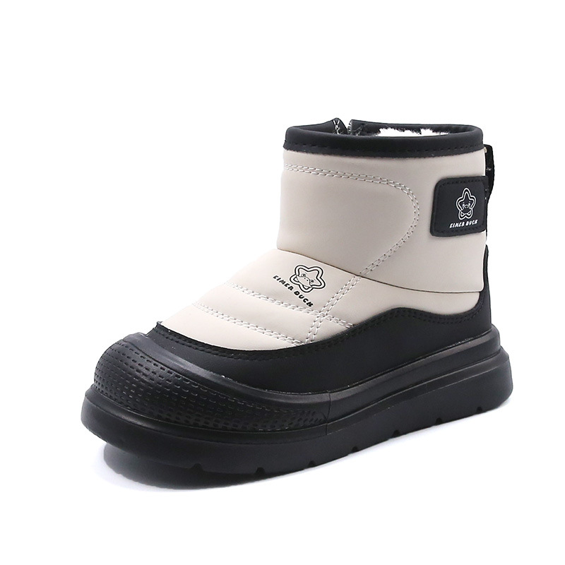 Botas de nieve para niñas 2025 nuevos niños de invierno más vello y grueso zapatos de algodón para niñas calentadas botas de invierno botas de algodón para niños