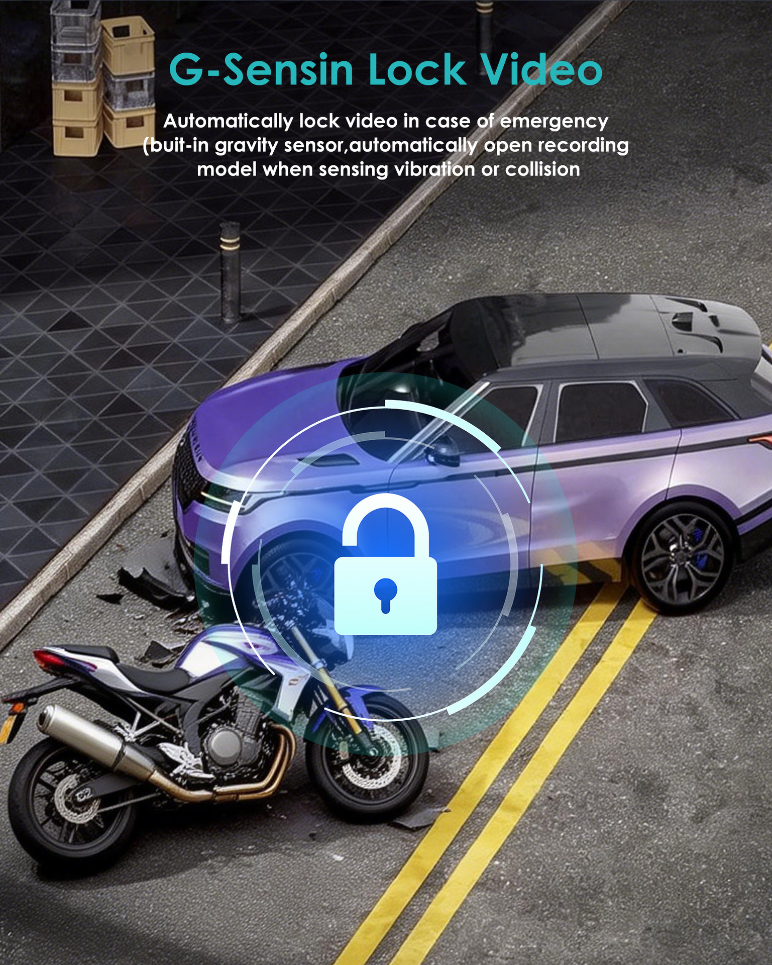 Cross-Border Best-Selling Dual-Recording Motorcycle Dashcam, Waterproof, Can Connect to Wifi, Hidden Installation Recorder