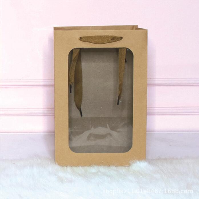 Día de San Valentín ventana bolsa de regalo ventana bolso transparente ramo de flores bolsa de embalaje bolsa de regalo de Navidad