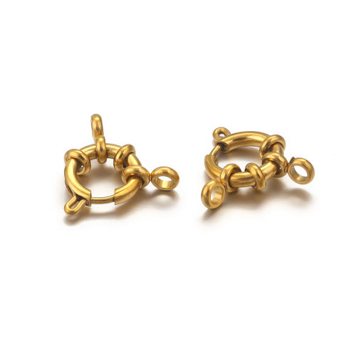 Stainless steel slingshot buckle spring buckle necklace buckle bracelet round connecting buckle DIY jewelry accessories wholesale
