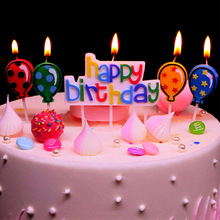 生日数字蜡烛数码彩印卡通蛋糕装饰个性打印创意小蜡烛UV打印加工