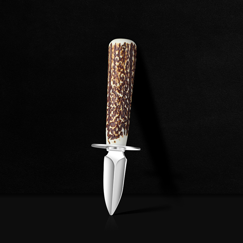 cuchillo de ostras, cuchillo de ostras doméstico, acero inoxidable, herramienta comercial de caparazón de ostras marinas