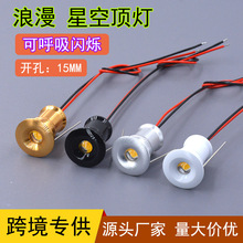 1W满天星小射灯开孔15MM嵌入式低压过道12V呼吸闪烁微型星空顶灯