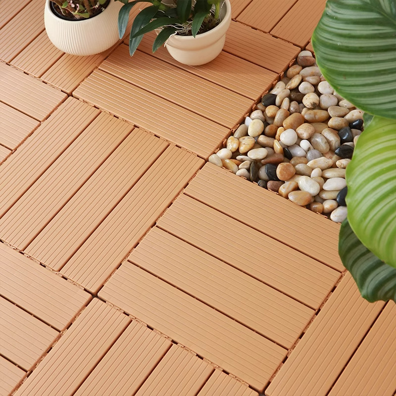 Plastic Floor Factory Balcony DIY Paving Outdoor Outdoor Bathroom Terrace Floor Courtyard Self-Paving Wooden Floor E18