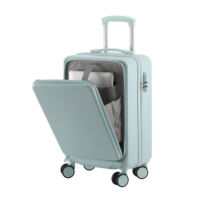 Nuevo equipaje de cubierta abierta frontal Caja de carro de negocios multifuncional de 20 pulgadas Caja de equipaje de rueda universal de cubierta abierta lateral de 26 pulgadas