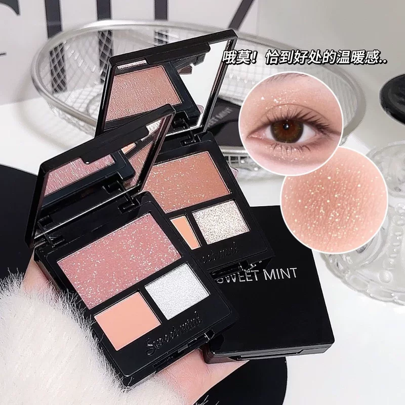 Палитра теней для век SWEET MINT Shimmer Crystal Explosive Pearlescent Earth Color Student Party Daily Commuting Light Makeup