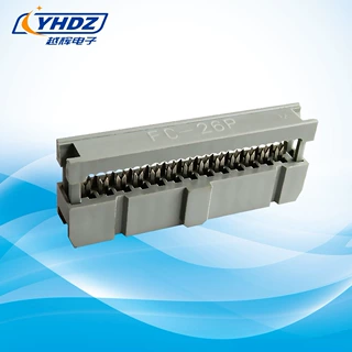 灰色IDC26P连接器FC牛角排线头刺破式IDC压线头IDC连接器端子