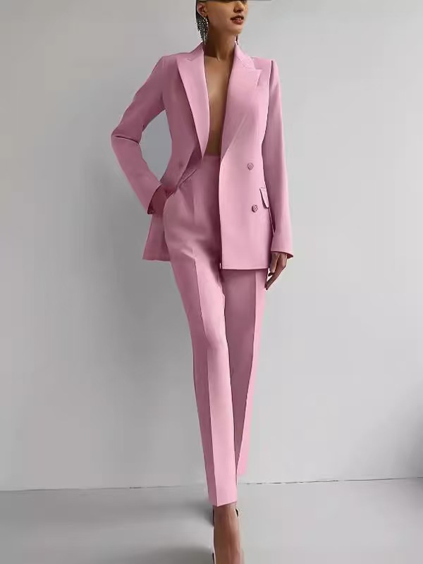 2025春季亚马逊外贸跨境时尚休闲职业装女士西服套装欧美
