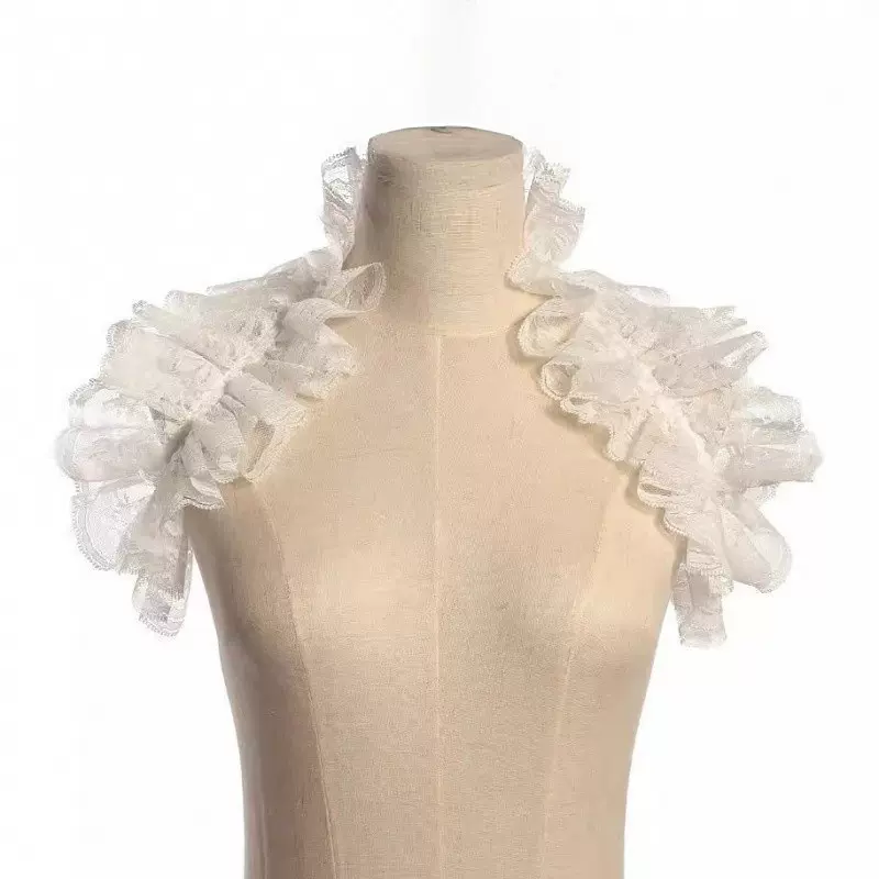 欧美风复古蕾丝假领装饰领舞台表演装围领系带款领部配件外贸代发