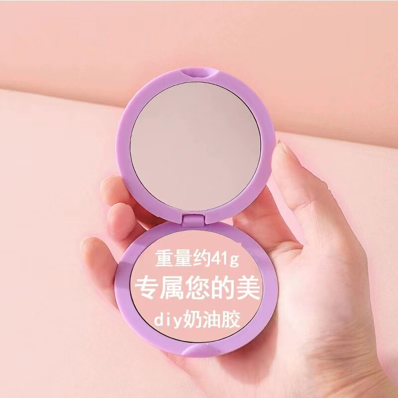 ポータブル小型ミラー、手持ちミラー、化粧鏡、フリップ折りたたみミラー、化粧鏡、両面ミラー、プラスチックラウンド卓上ミラー|undefined