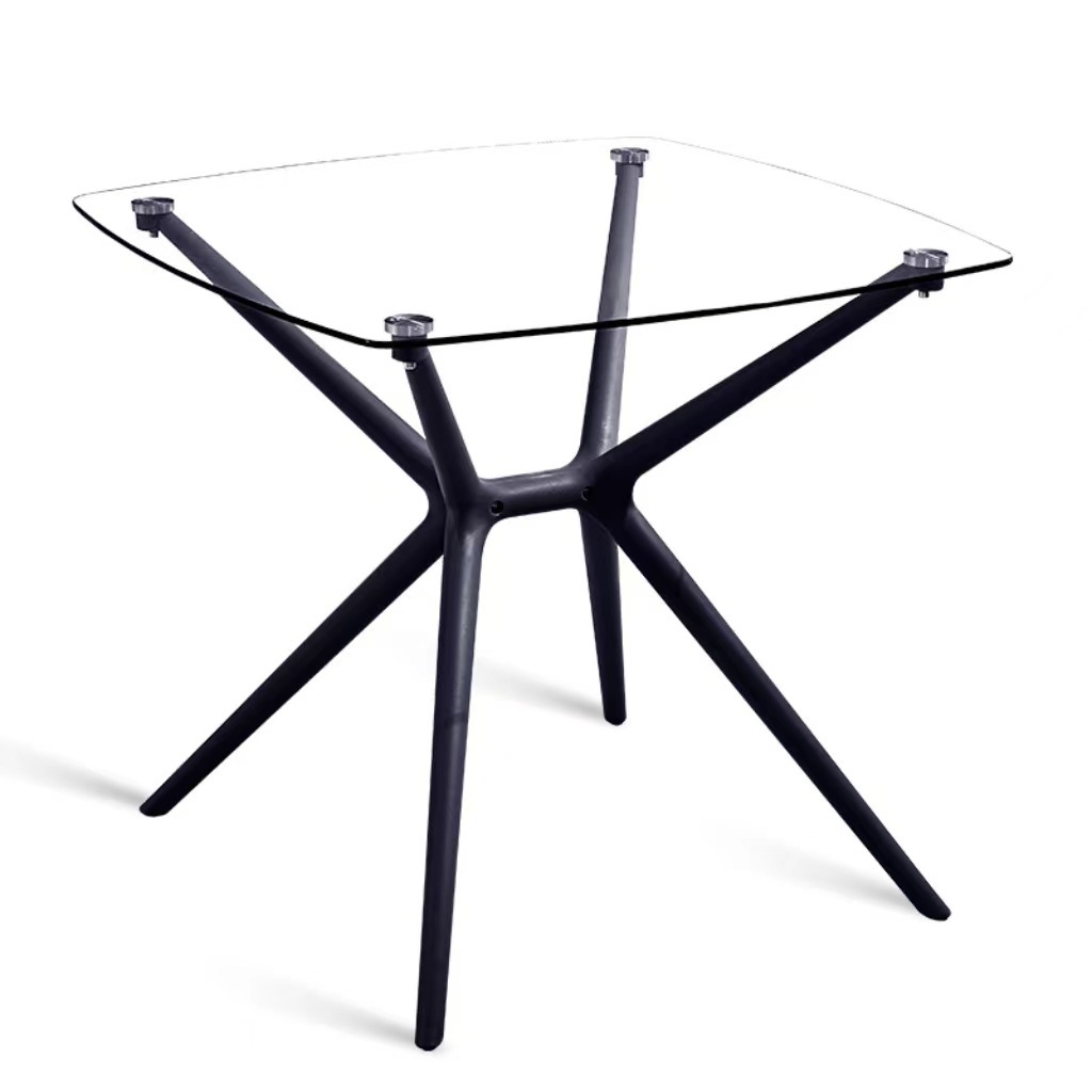 Fábrica directa simple mesa de recepción combinación de mesa de vidrio temperado al aire libre mesa de café mesa de ocio