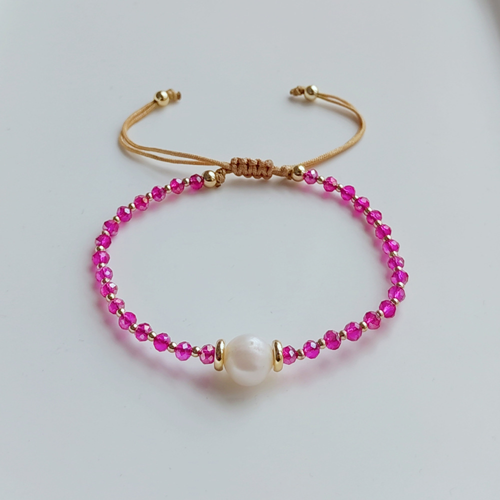 Knitting, Pearl Design Fashion Round Beaded Mixed Materials Wholesale Bracelets