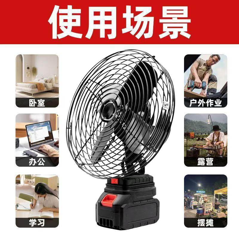 Ventilador Portátil para Acampar Recargable de Alta Potencia para Exterior y Pesca