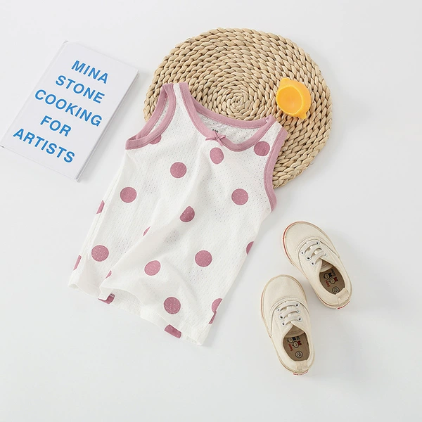 MXM vest purple polka dots
