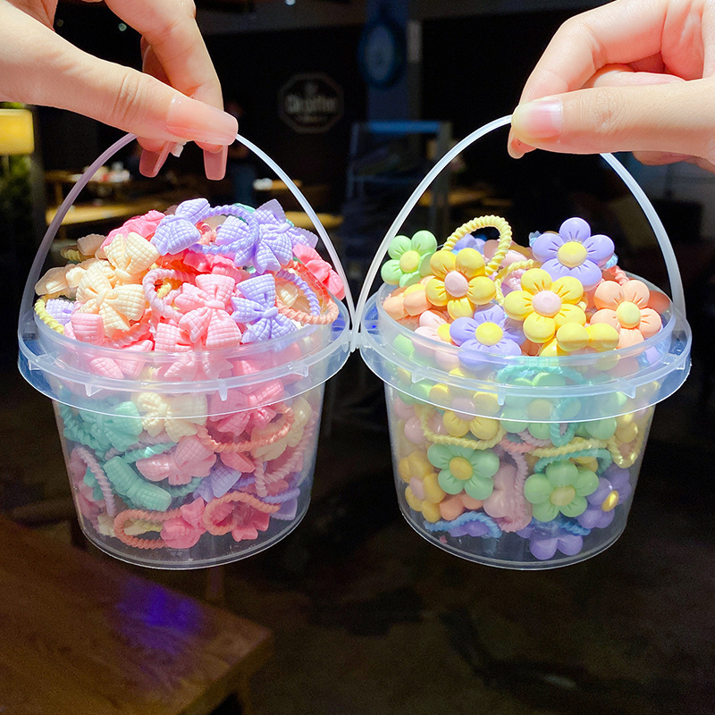 Children's hair ties cute baby hair clips small buns non-damaging elastic good quality rubber bands girls' hair accessories thumb hair rings