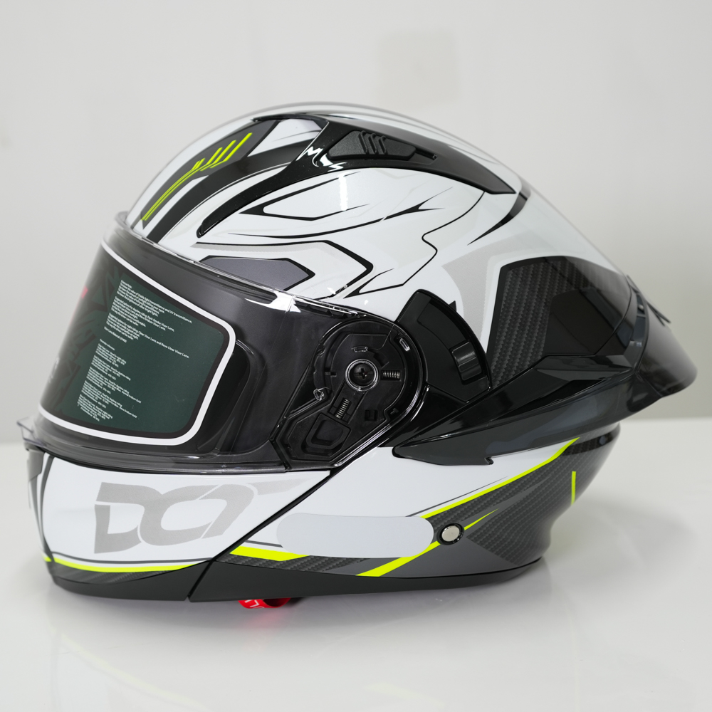Flip-Up Motorcycle Helmet with Double Visor