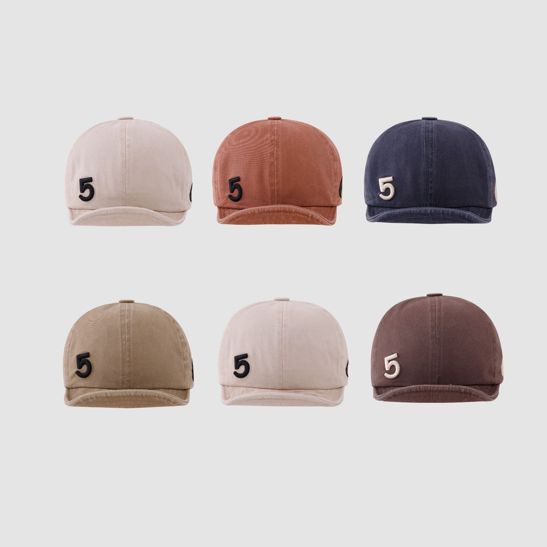 Corea del Sur compra ropa infantil para niños niñas sombrero casual 2024 otoño simple base retro corto gorro de periódico para niños